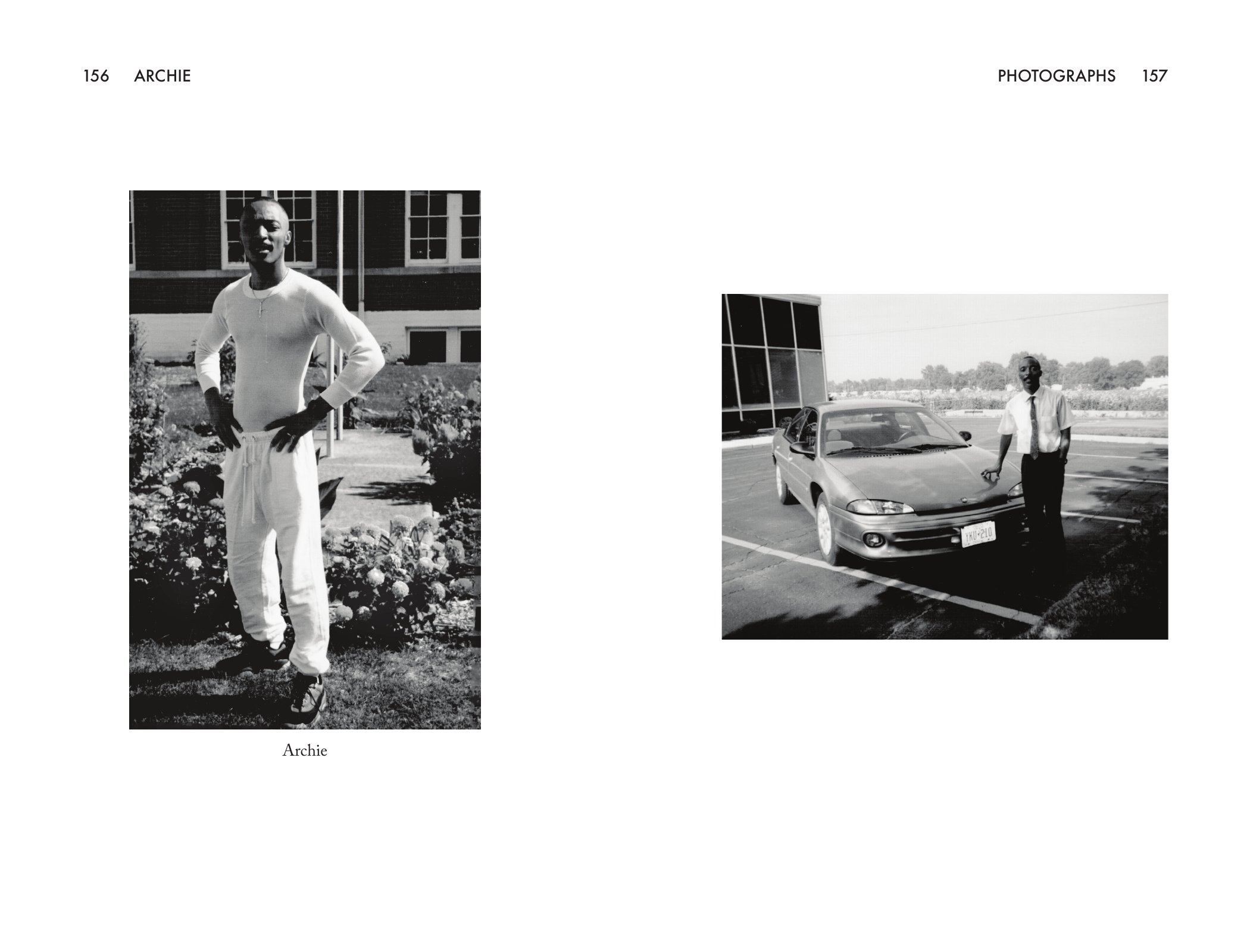 Two photograph pages from the back of the book